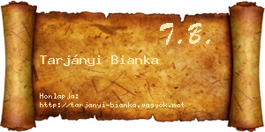 Tarjányi Bianka névjegykártya