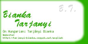 bianka tarjanyi business card